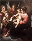 Annibale Carracci Canvas Paintings - The Mystic Marriage of St Catherine